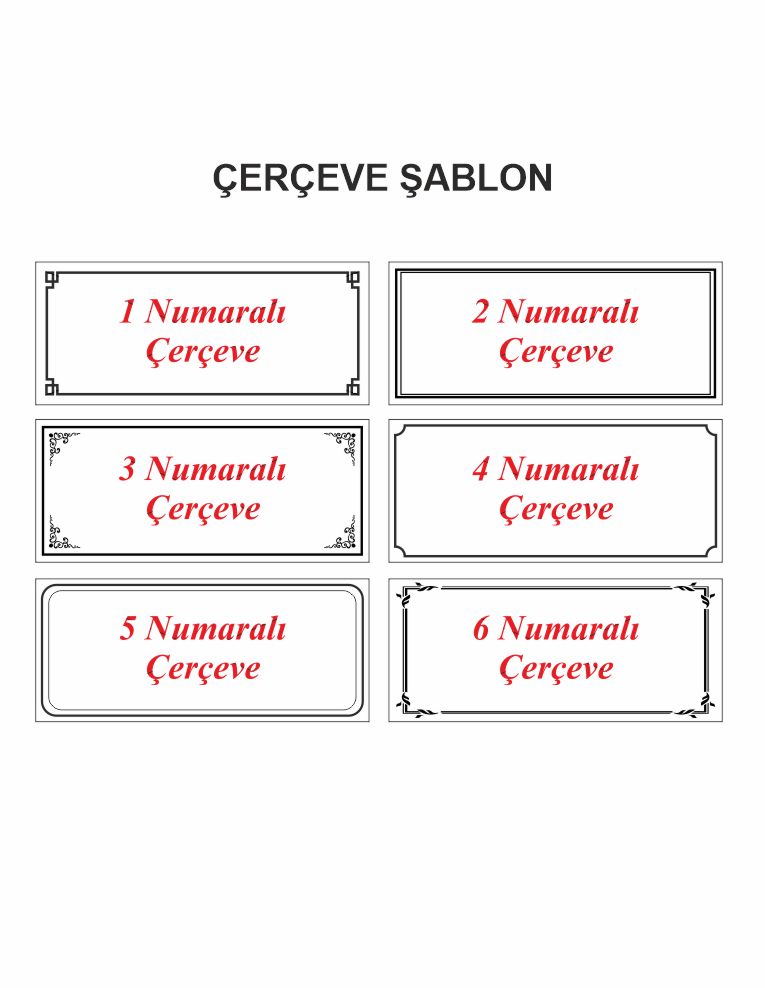 Masa İsimliği RN540