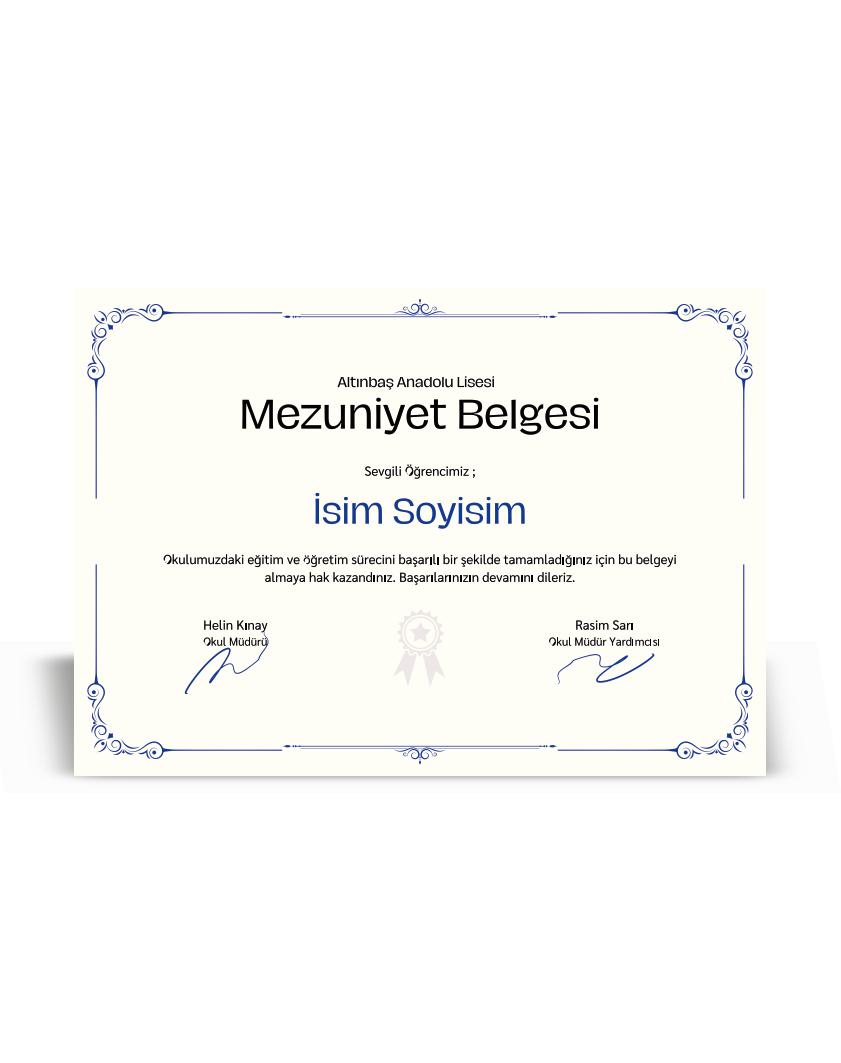 MEZUNİYET BELGESİ