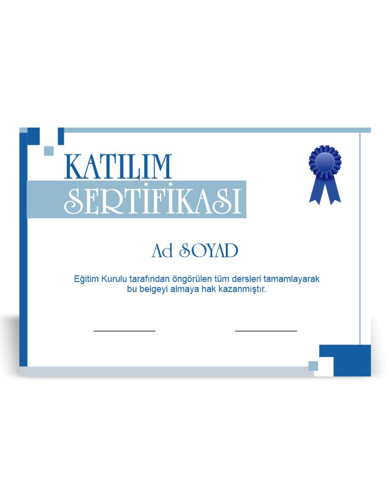 KATILIM SERTİFİKASI