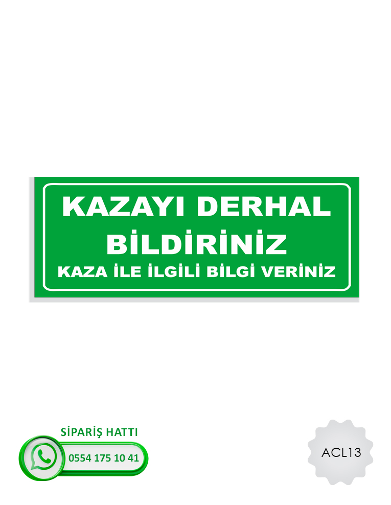 Acil Çıkış İlk Yardım Levhası