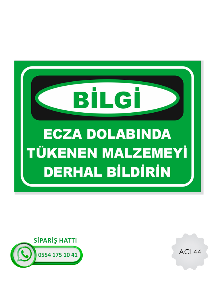 Acil Çıkış İlk Yardım Levhası