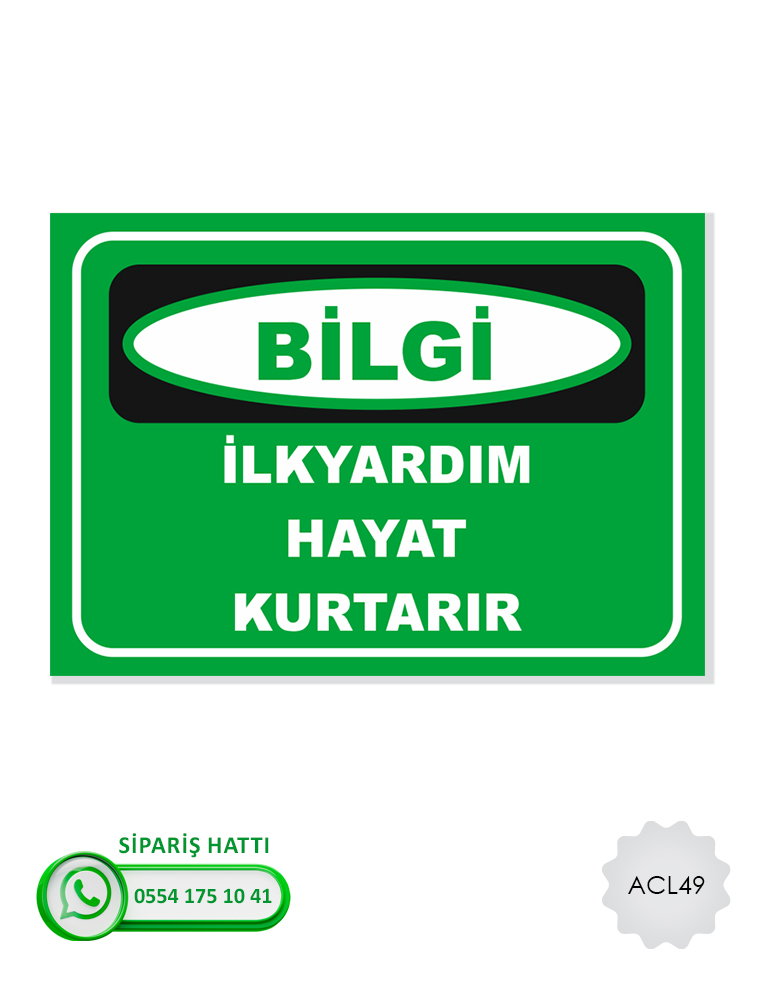 Acil Çıkış İlk Yardım Levhası