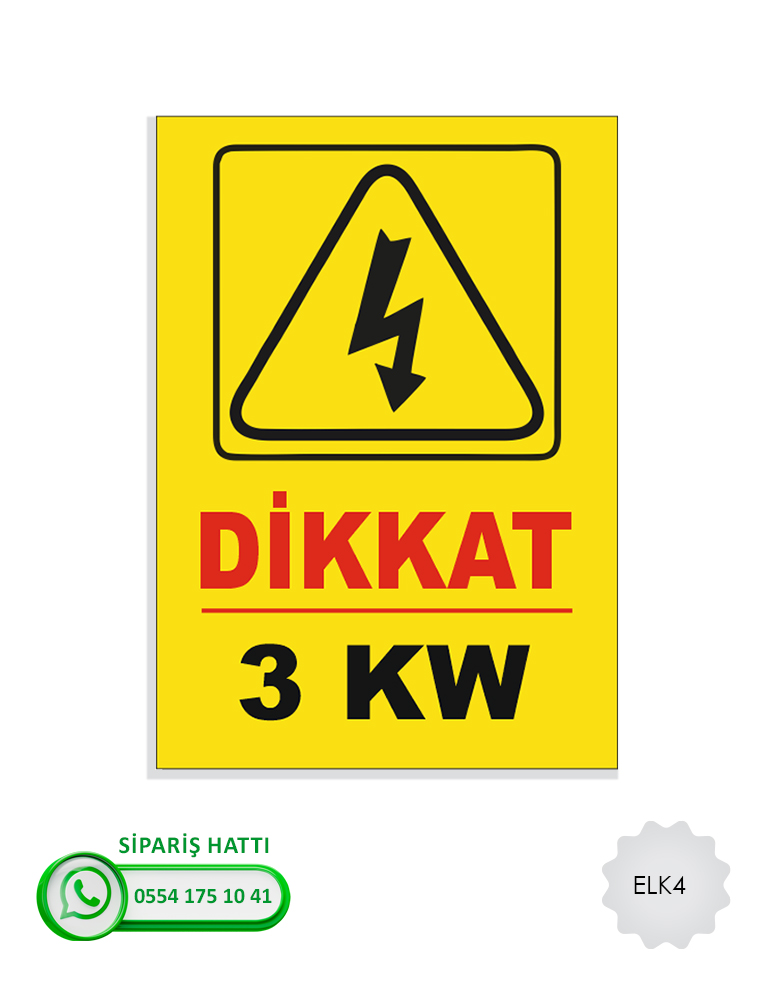 Elektrik Uyarı Levhası
