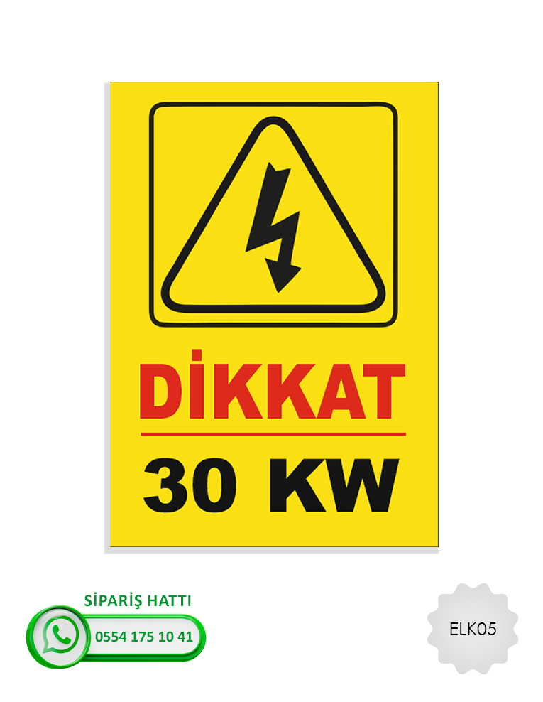 Elektrik Uyarı Levhası