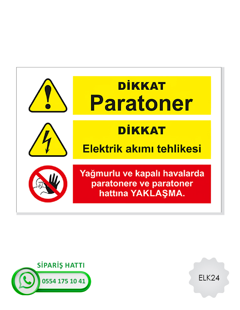 Elektrik Uyarı Levhası