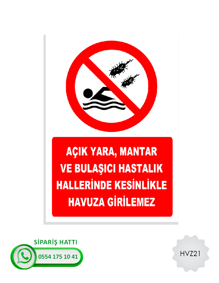 Havuz Uyarı Levhası