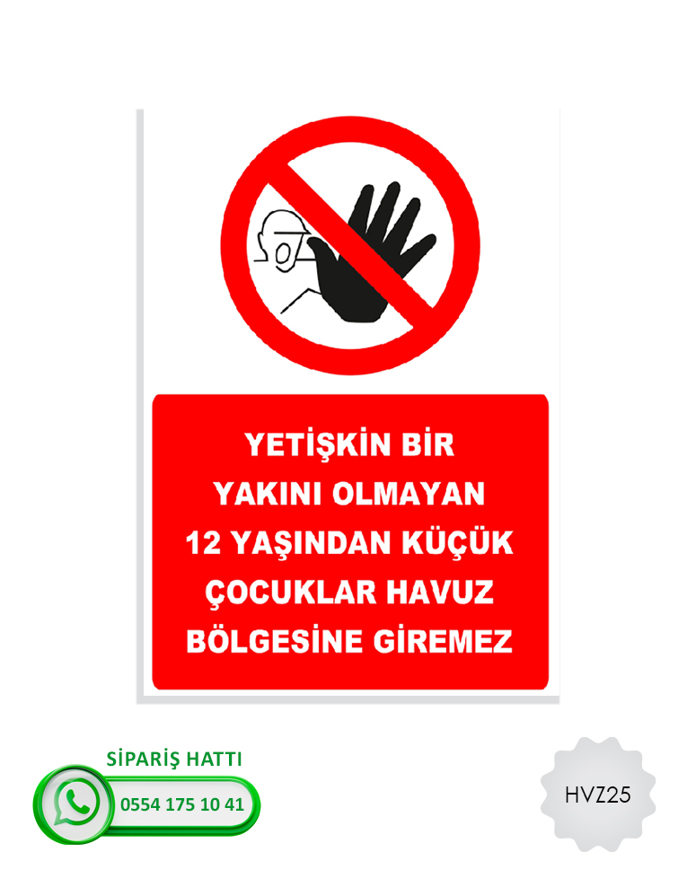 Havuz Uyarı Levhası