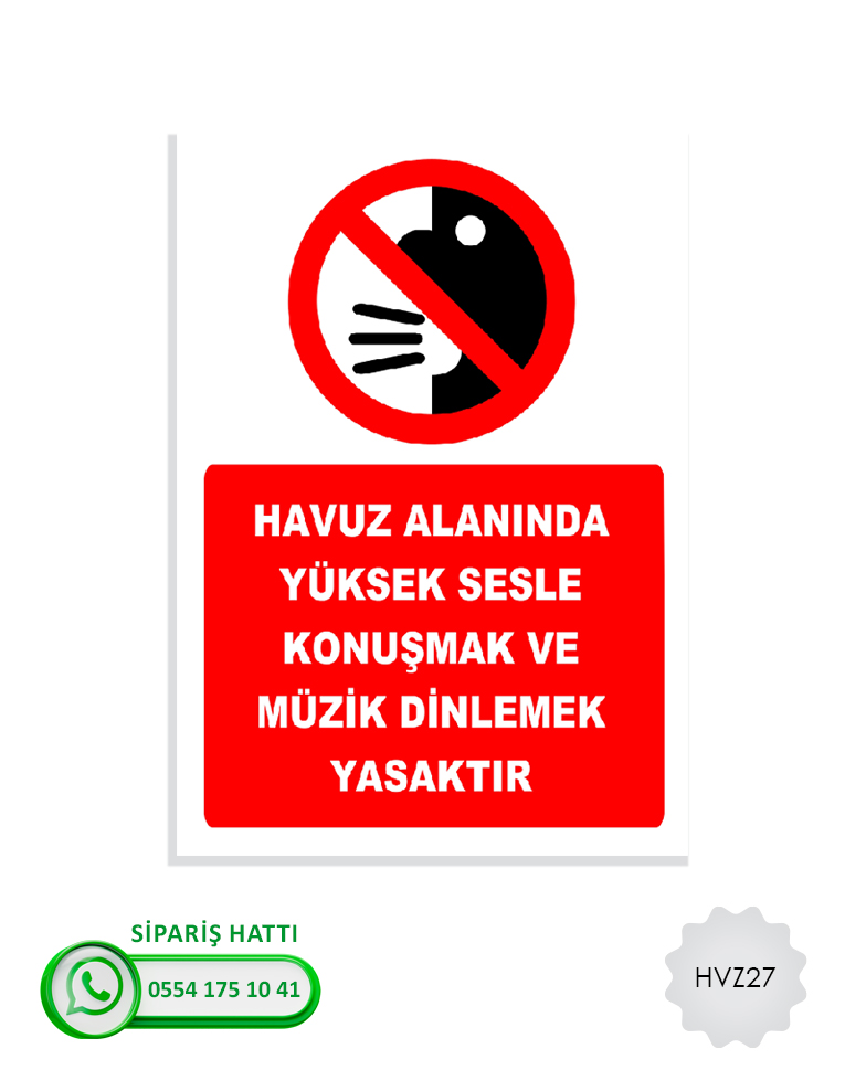 Havuz Uyarı Levhası