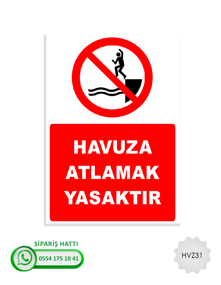 Havuz Uyarı Levhası