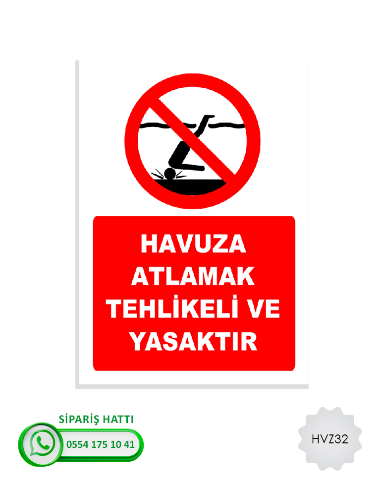 Havuz Uyarı Levhası