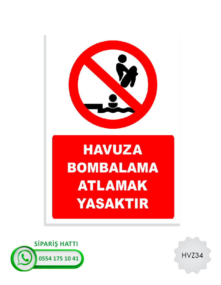 Havuz Uyarı Levhası