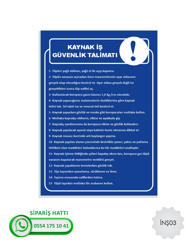 İnşaat - Şantiye Uyarı Levhası