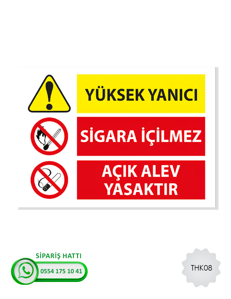 Tehlikeli Madde Atık Uyarı Levhası