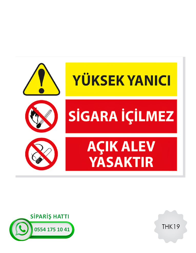 Tehlikeli Madde Atık Uyarı Levhası