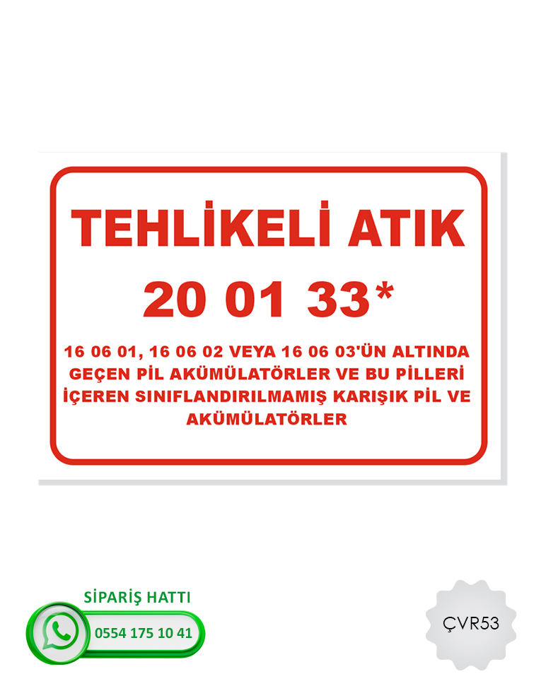 Çevre Uyarı Levhası